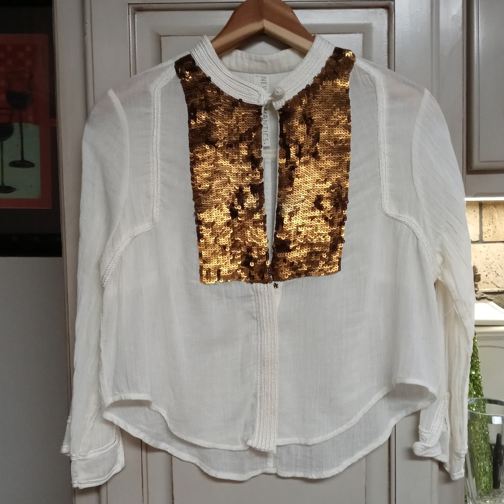 Fp New Romantics Sequin Button Down - image 4